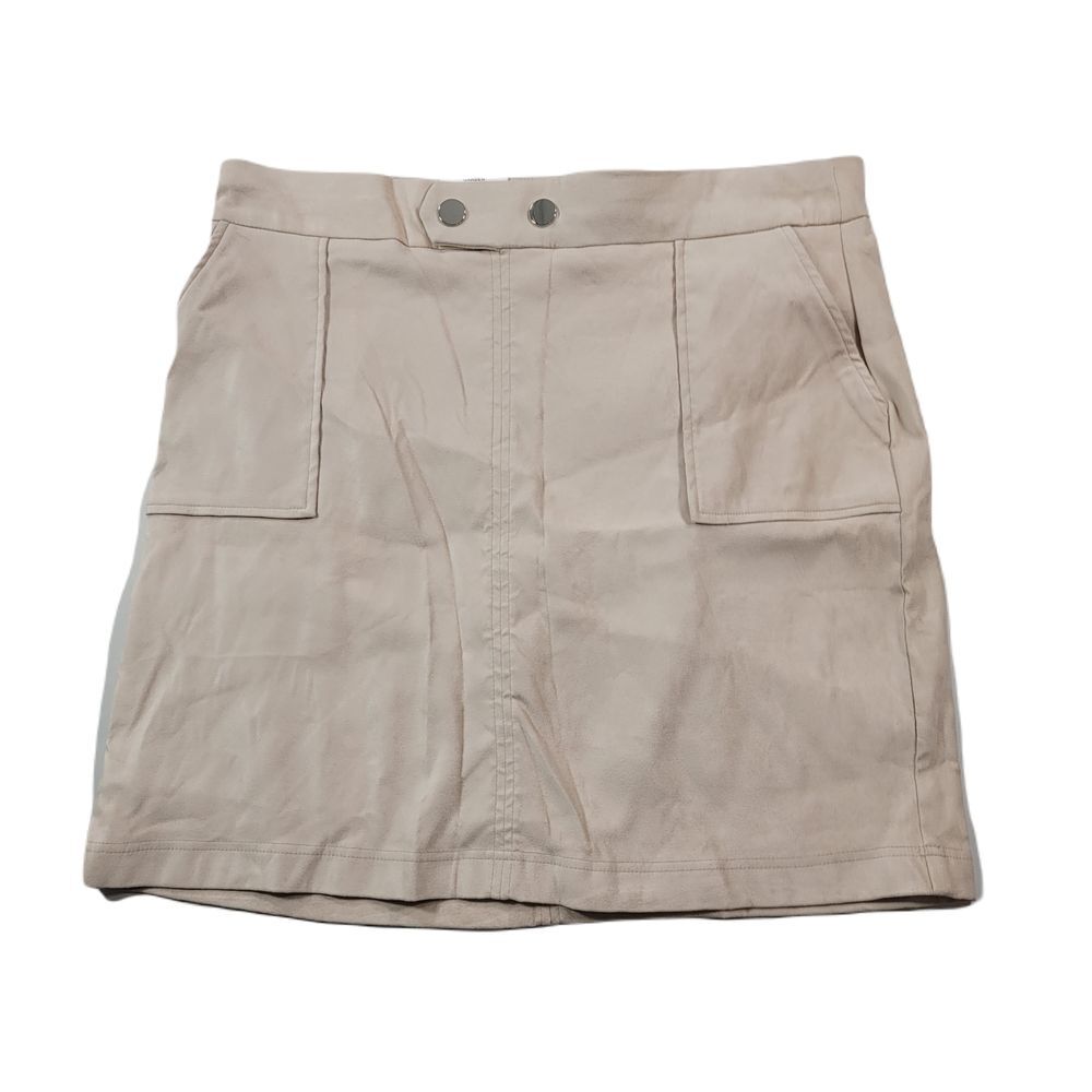 INC‎ International Concepts Faux-Suede Mini Skirt Womens 1X Plus Size Sand Tan